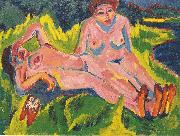 Ernst Ludwig Kirchner Zwei rosa Akte am See Spain oil painting artist